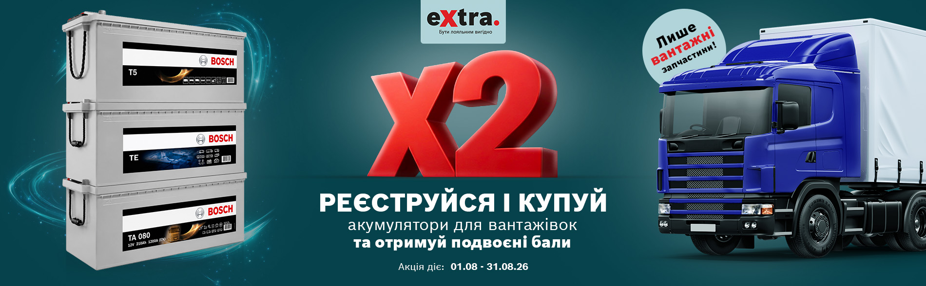 Отримуйте більше вигоди для вашого сервісу з 1 серпня по 31 серпня 2026 року.